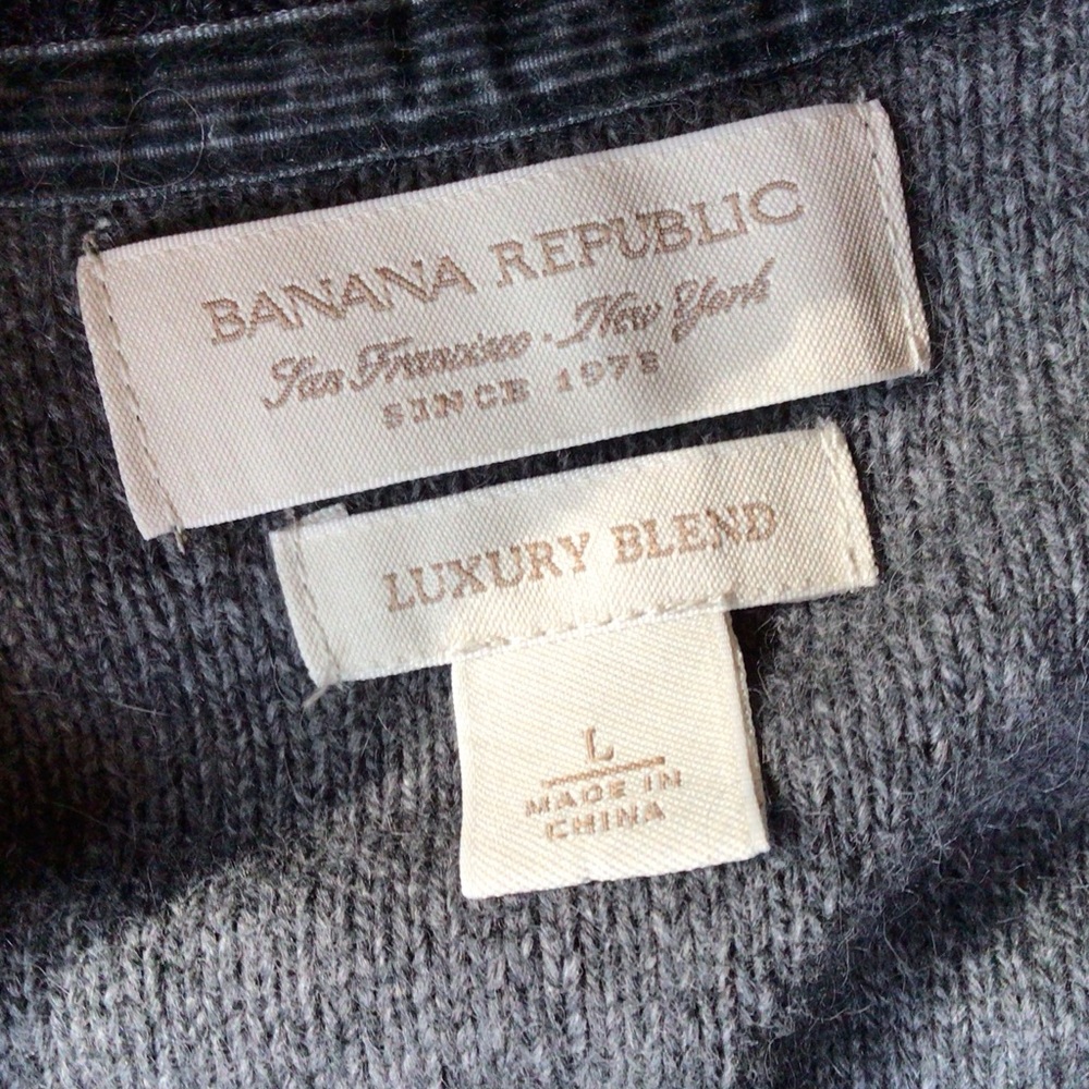 Banana Republic Luxury Blend Full Zip Sweater, Large - Picture 3 of 7